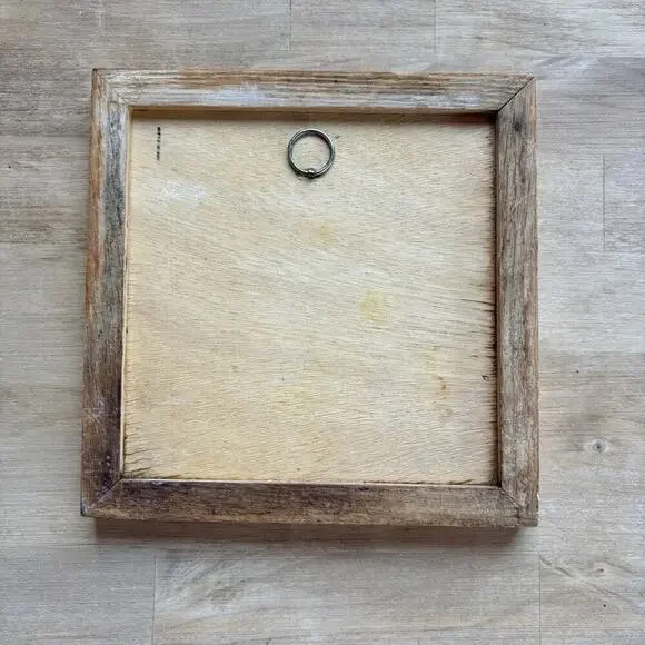 Oakwood Accents MCM Ceramic Tile Wall Art Faux Roses Oak Framed Vintage - Picture 5 of 8